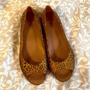 Animal Print Crocs W6